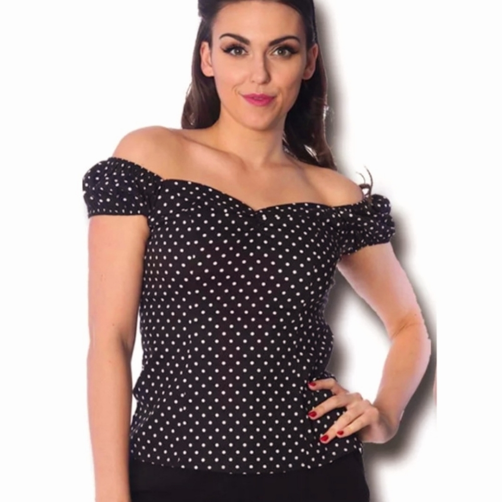 Dancing Days by Banned polka dot pinup top